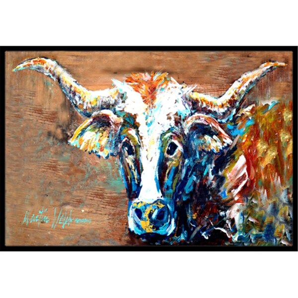 Carolines Treasures On the Loose Brown Cow Indoor or Outdoor Mat CA75221 - main